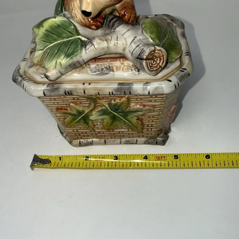 Brown Bear Cub Fitz & Floyd Classics High Sierra Trinket Box w/ Lid NEW Retired